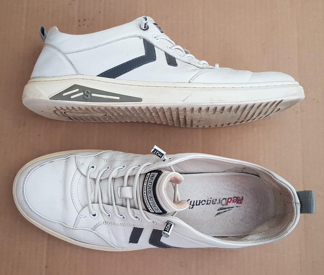 Red Dragonfly Sneakers White Shoes Laced Footwear US 9 EUR 42 CM 265 Active Lifestyle Trainers Designer 3 stripes All Terrain Original Y2K