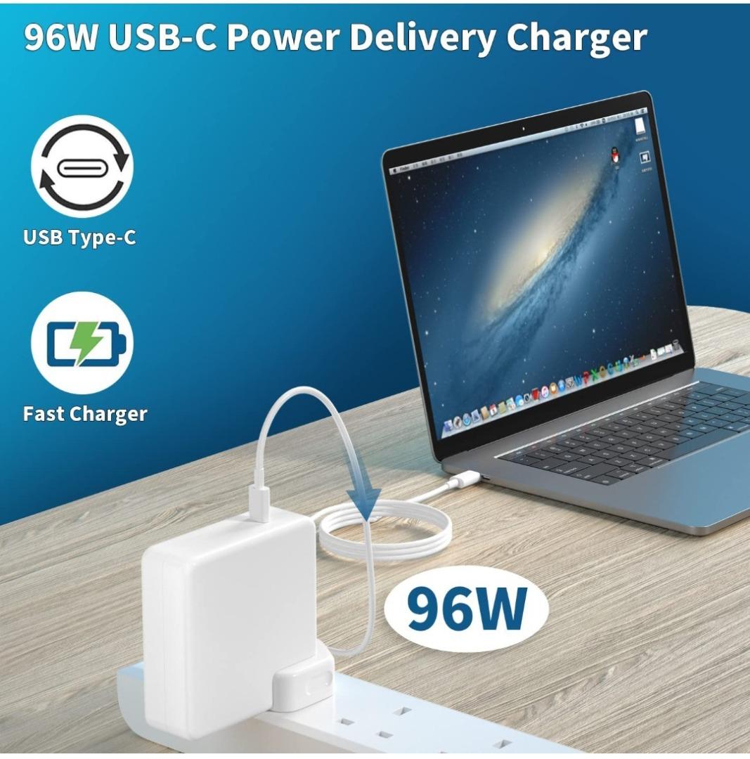 Replacement Adapter 96W USB-C Charger Compatible for 2019 MacBook Pro ...