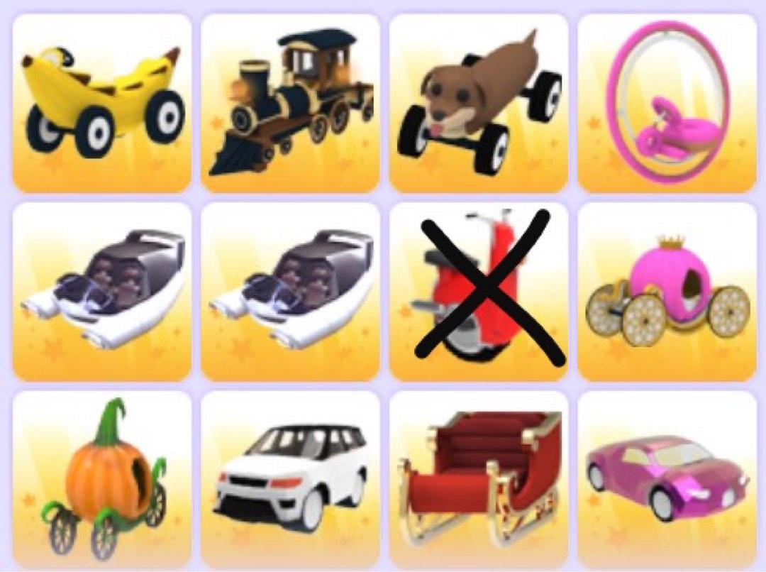 Roblox Adopt Me Legendary Vehicles, Video Gaming, Gaming Accessories, InGame Products on