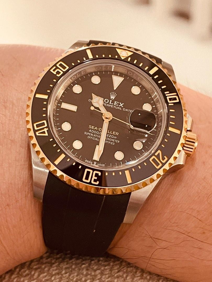 Rolex Sea Dweller Half Gold Luxury Watches on Carousell