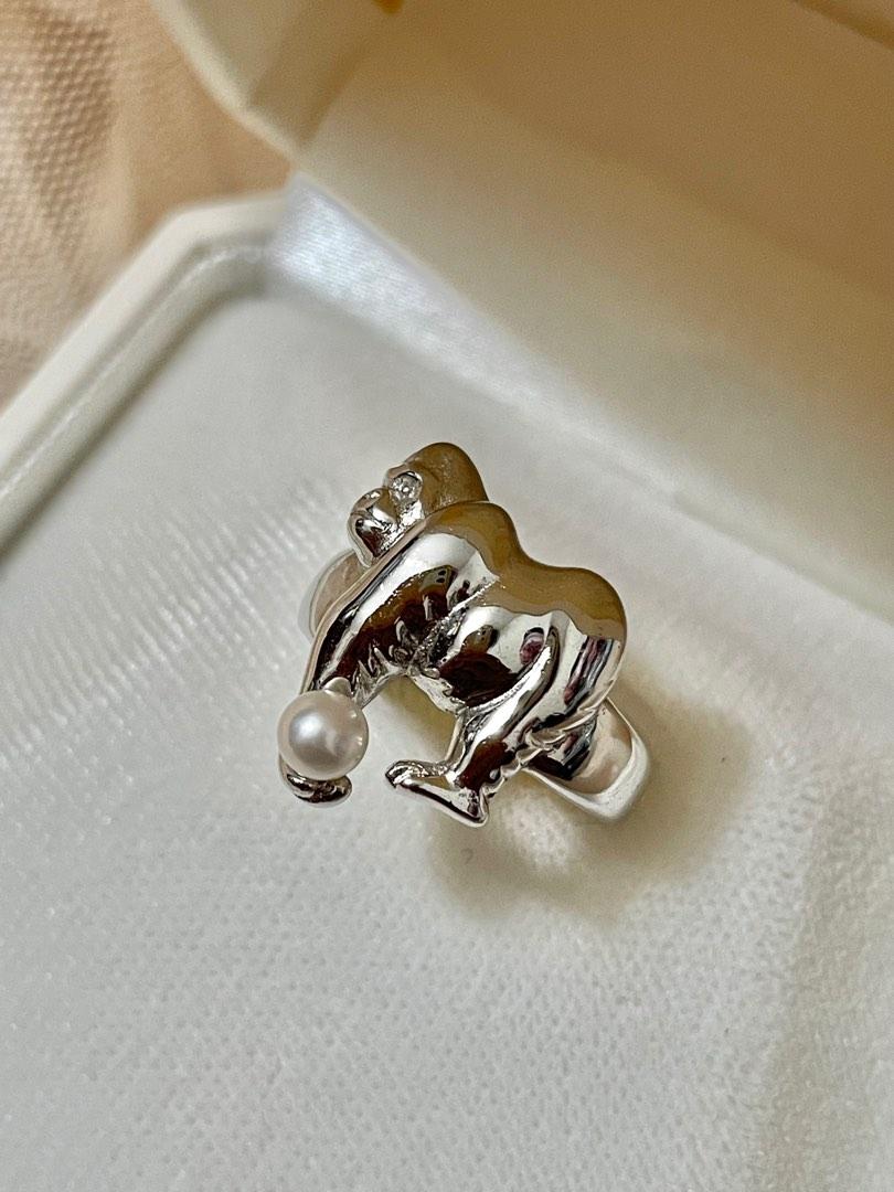 SILVERBACK GORILLA AKOYA RING, Women's Fashion, Jewelry & Organizers