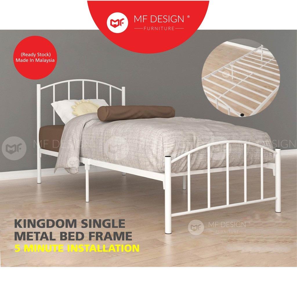 Kingdom Single metal bed frame, Furniture & Home Living, Furniture, Bed