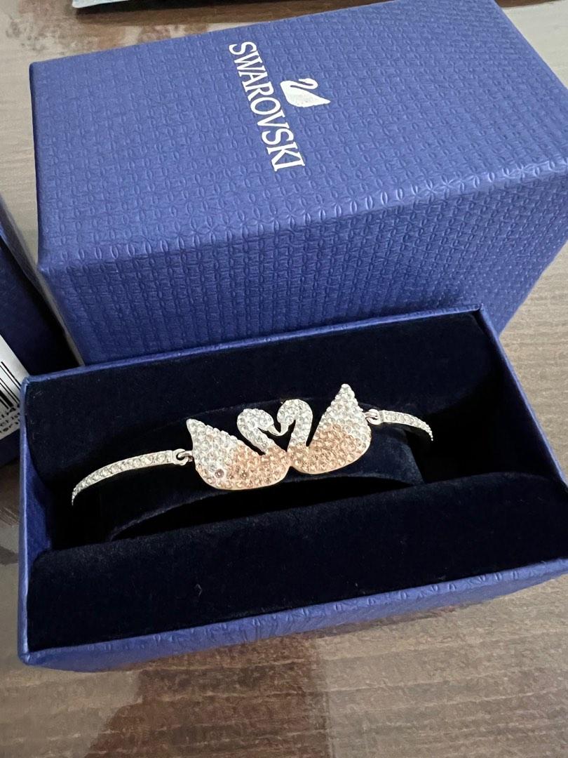 SWAROVSKI Iconic Swan Bangle, Women's Fashion, Jewelry & Organisers ...