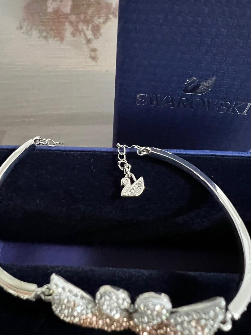 SWAROVSKI Iconic Swan Bangle, Women's Fashion, Jewelry & Organisers ...