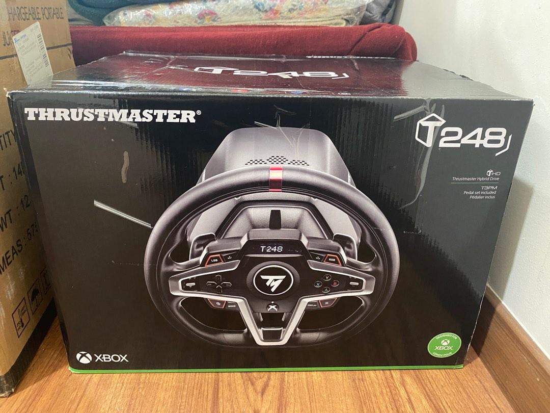 Thrustmaster T248 XBOX/PC Steering Wheel And Pedal with Box, Video