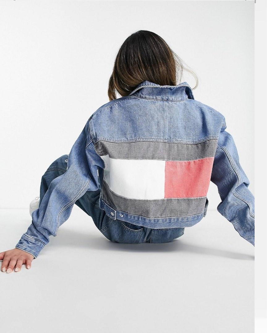Tommy Jeans Women's Oversized Fit Cropped Denim Jacket - Denim Light | The  Cream Store