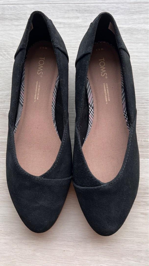 Toms black flats store