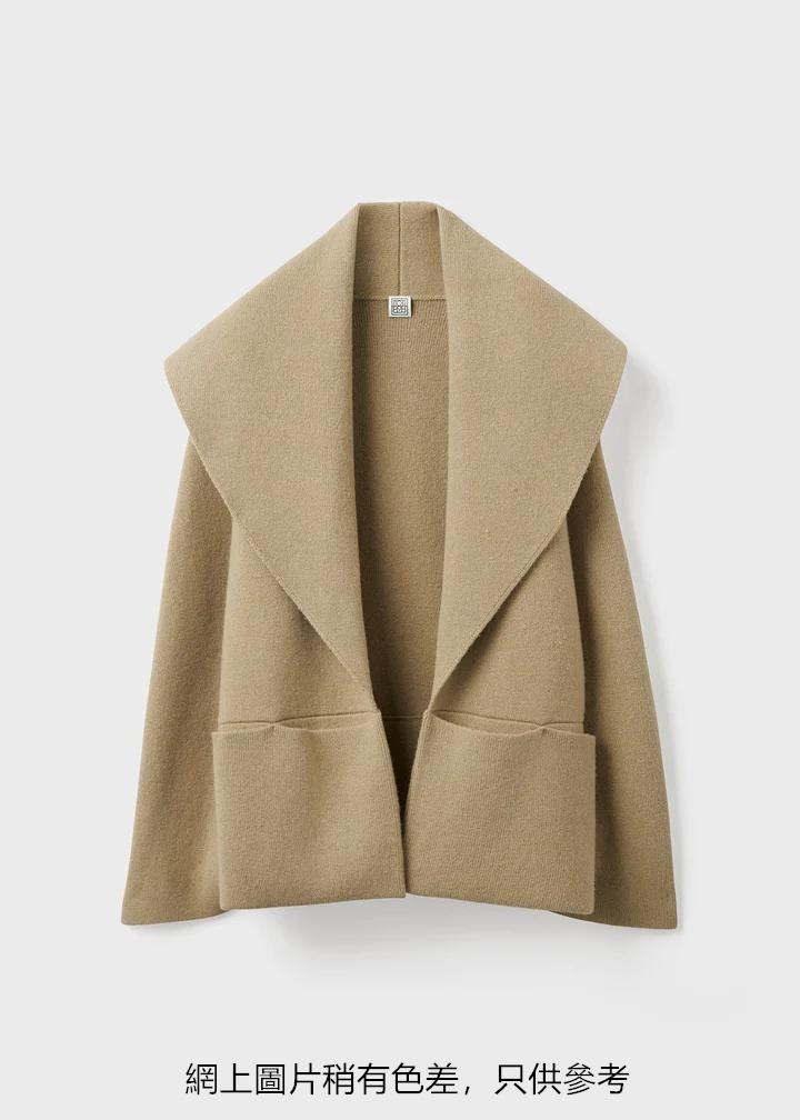 Toteme draped collar cardi jacket peanut butter Size: XXS, 女裝, 外套及戶外衣服-  Carousell