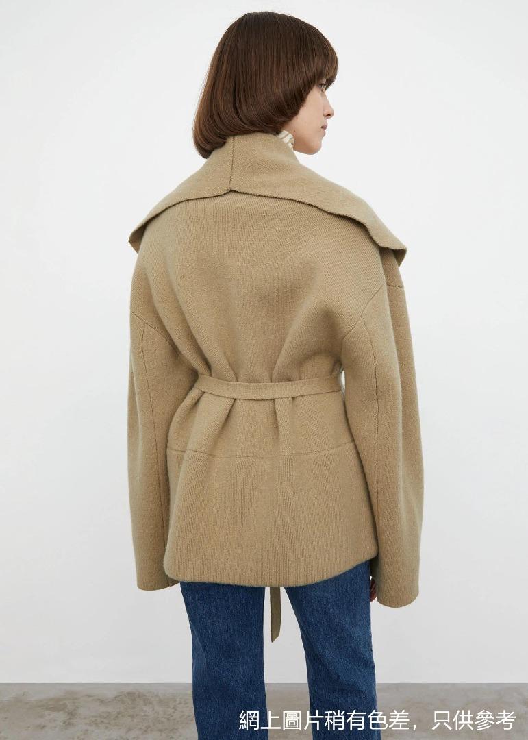Toteme draped collar cardi jacket peanut butter Size: XXS, 女裝, 外套及戶外衣服-  Carousell