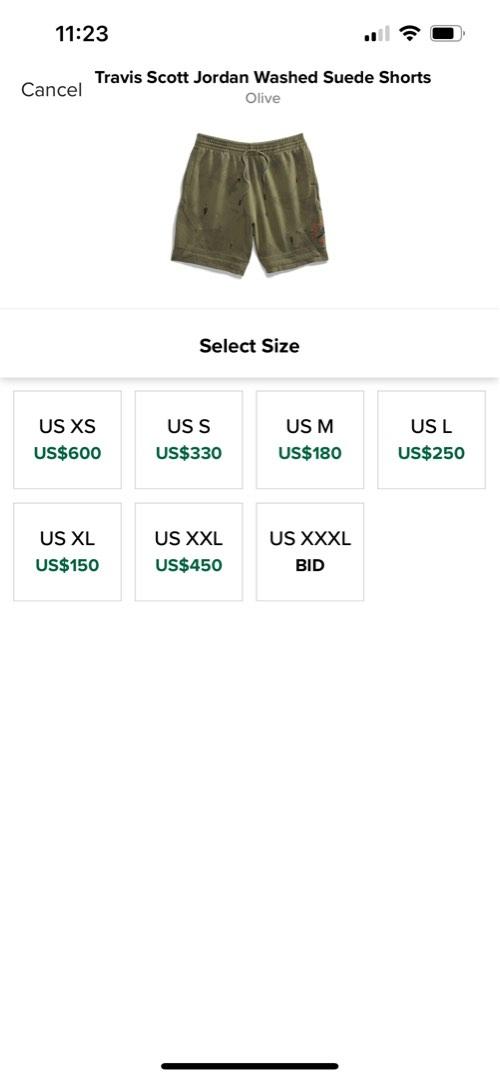 Travis scott Jordan washed suede shorts, Men's Fashion, Bottoms