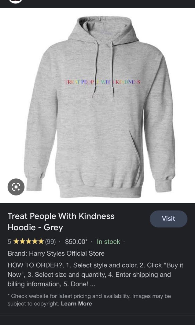 Treat People With Kindness tpwk Harry styles grey hoodie jacket pullover Women s Fashion Coats Jackets and Outerwear on Carousell