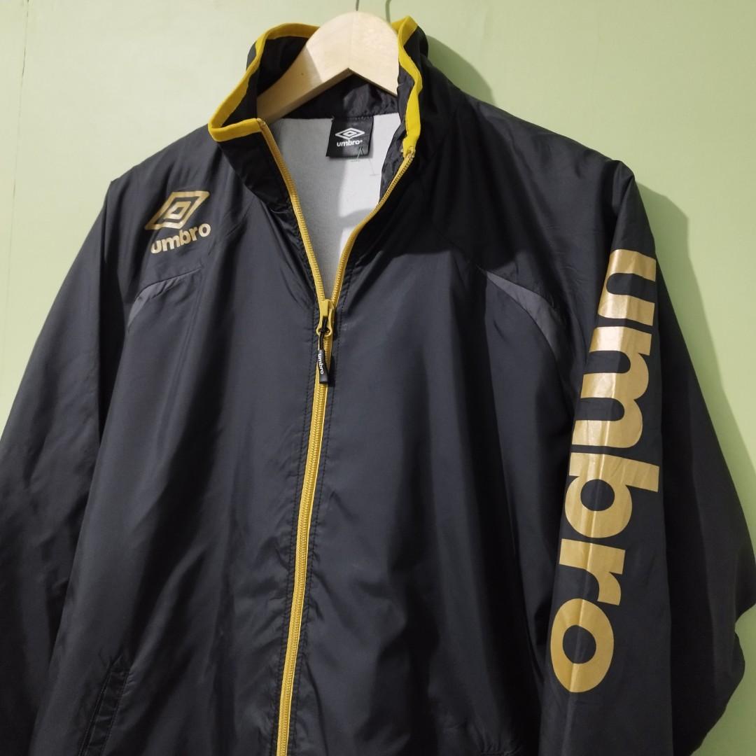 UMBRO Black Gold Track Jacket Man Original, Fesyen Pria, Pakaian , Baju