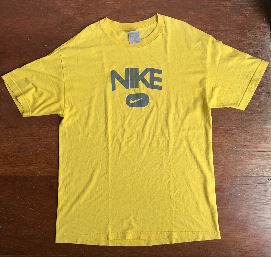 Vintage Nike shirt (light yellow) y2k tag - Early 2000s gray tag, Men's ...