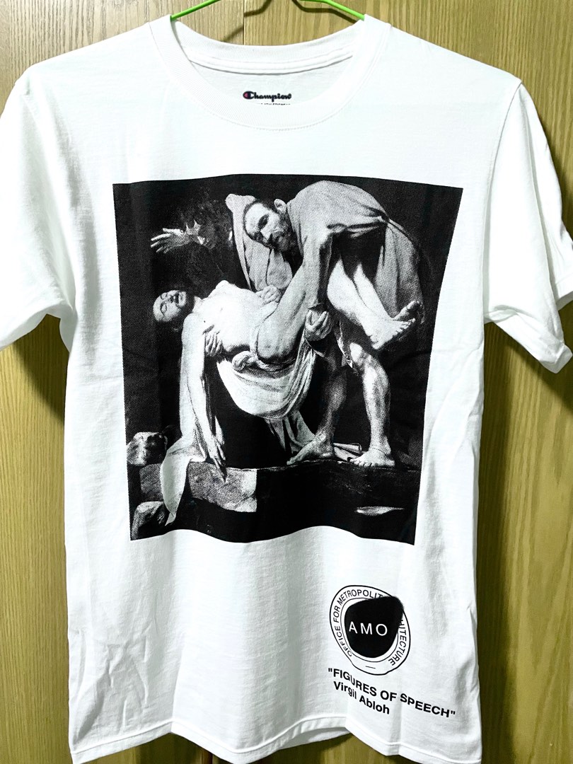 Virgil abloh x mca figures of speech pyrex caravaggio tee white top
