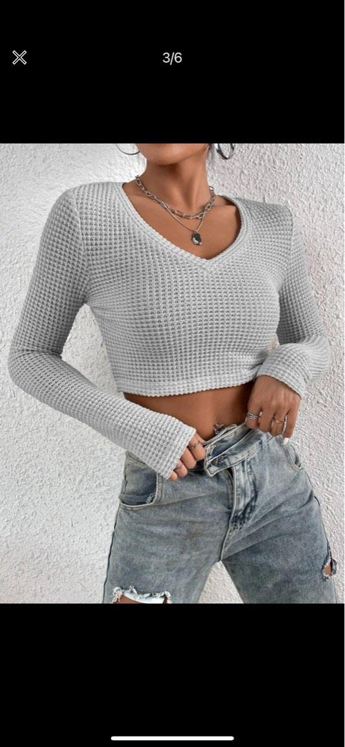 V Neck Crop Top