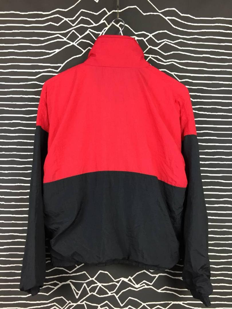 AVIA SPORTSWEAR VINTAGE WINDBREAKER LIGHT ZIPPER JACKET BLACK RED