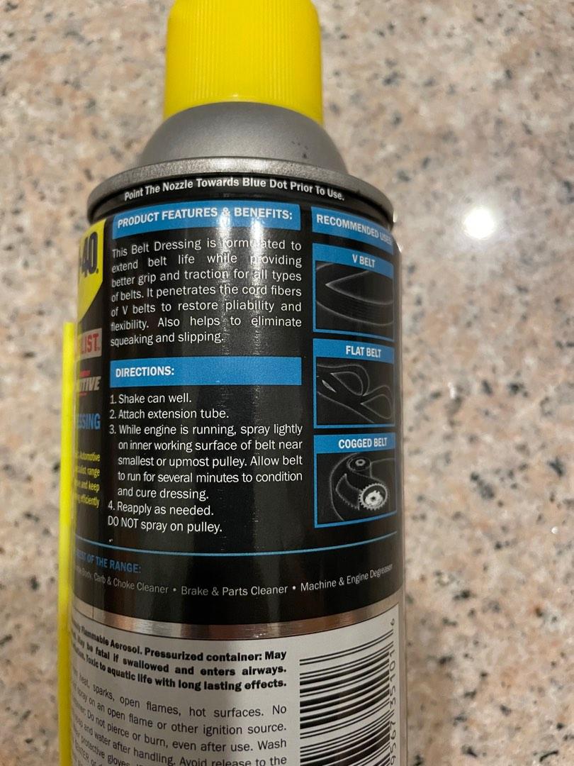 WD 40 Automotive Belt Dressing spray, Furniture & Home Living, Cleaning