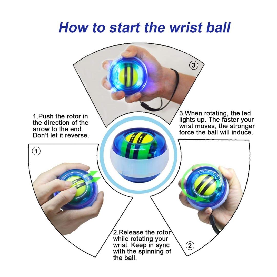 Gyro Ball Wrist Trainer, Gift Strength Training Forearm Exerciser Wrist