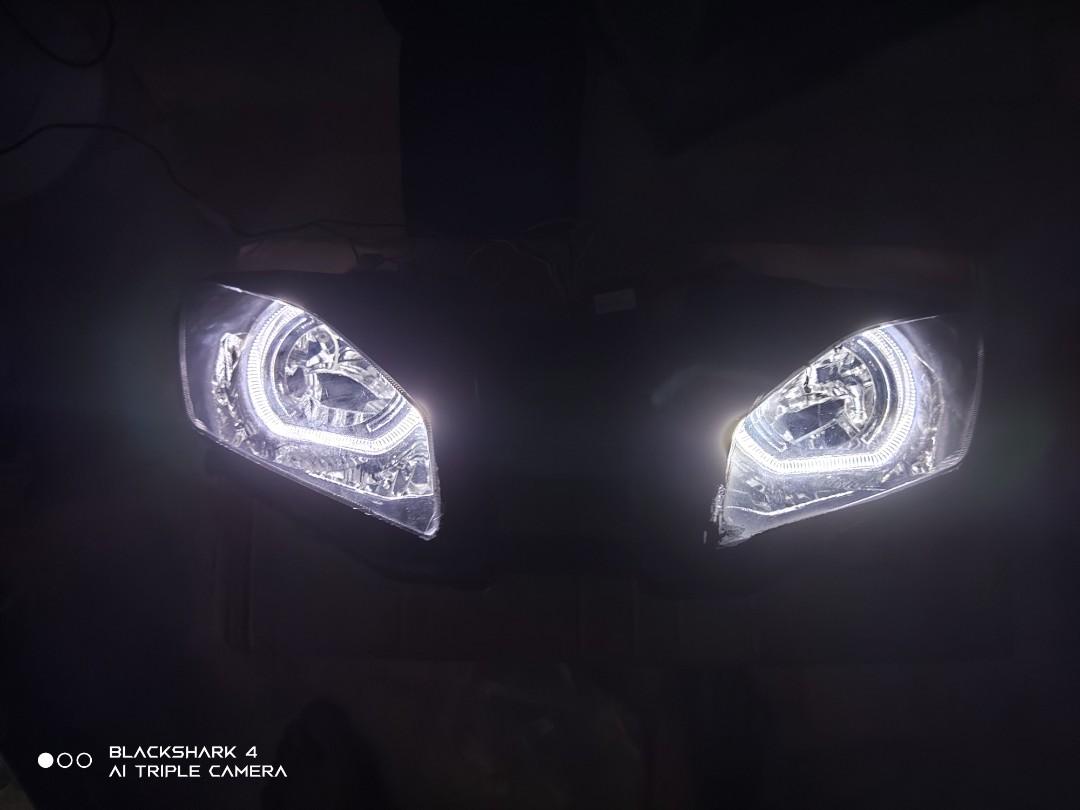 Yamaha 08 r6 headlights BMW Angel eyes(white), Car Accessories