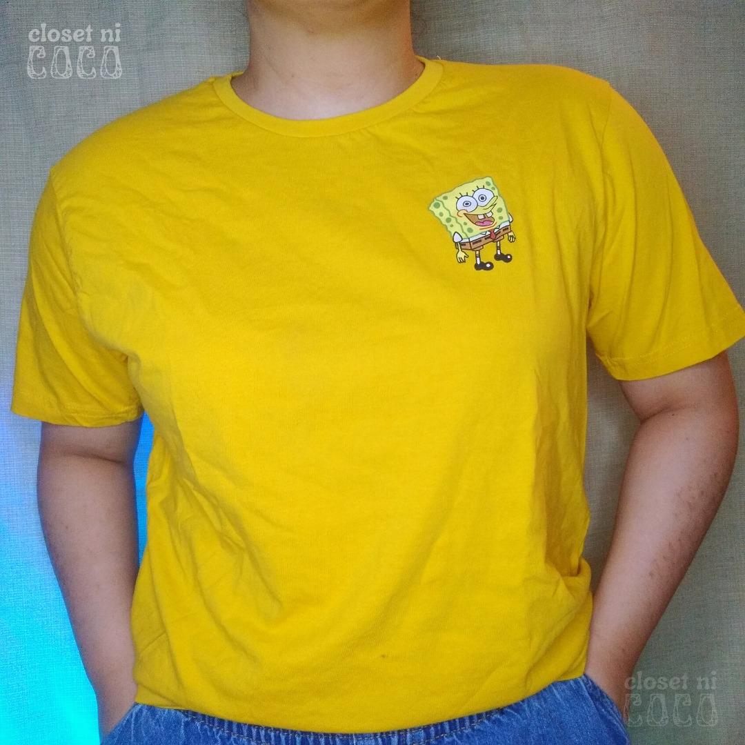 Yellow Spongebob TShirt [READ DESCRIPTION], Women's Fashion, Tops