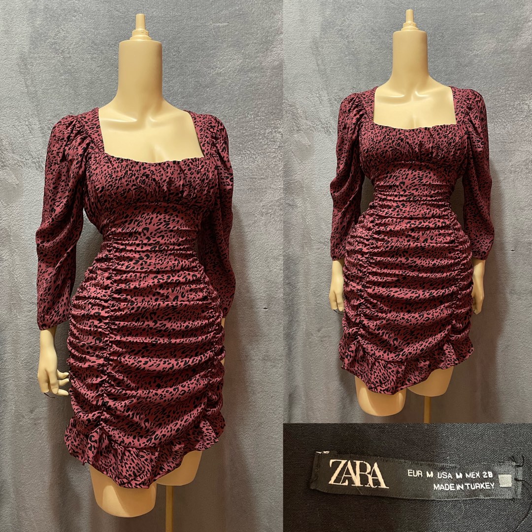 Zara Draped Dress, Women's Fashion, Dresses & Sets, Dresses on Carousell