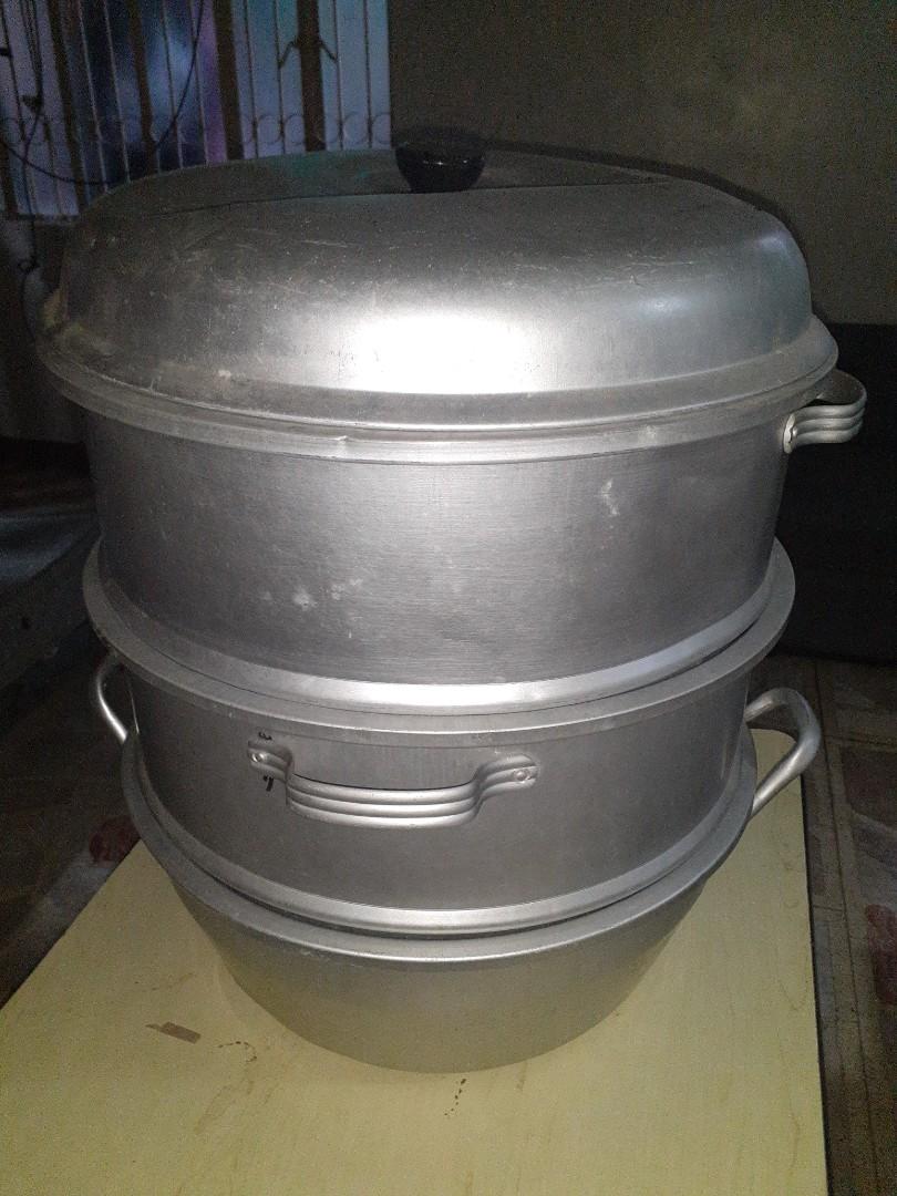 2Layer Aluminum Food Steamer/ Great for Food Business Siopao, Siomai