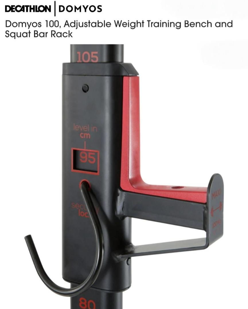 Adjustable weight training bar rack, Sports Equipment, Exercise