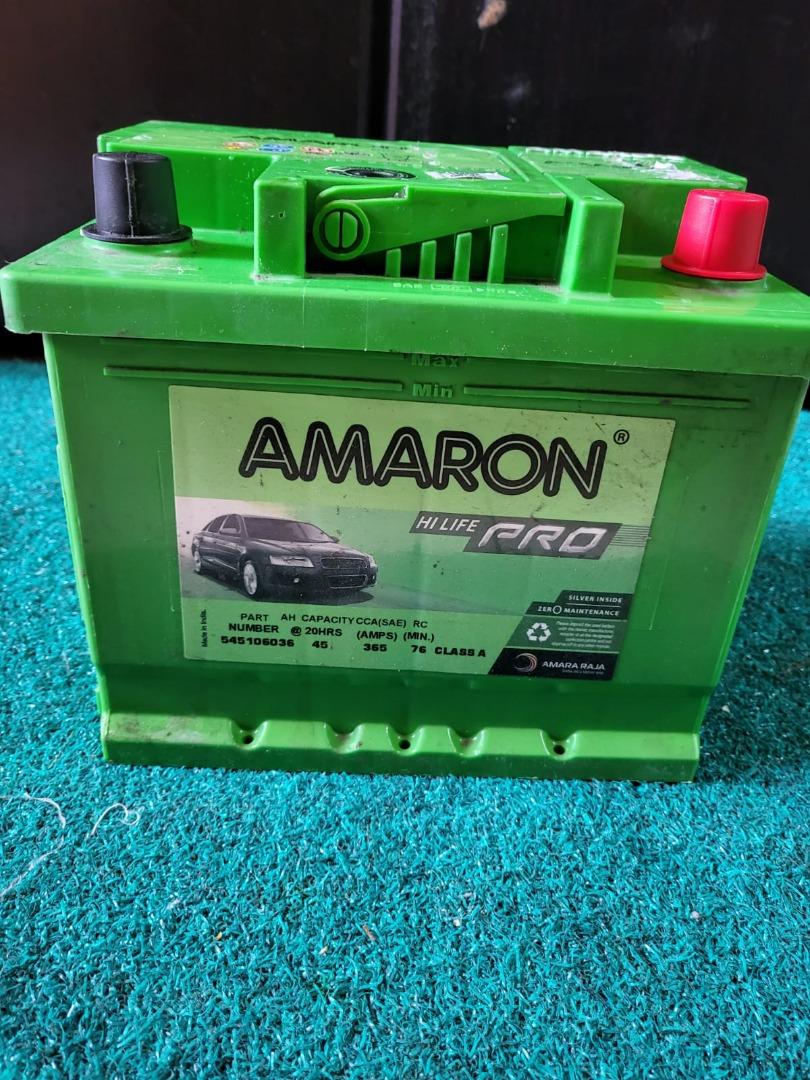 Aki mobil Amaron (copotan) 45 amphere fungsi baik, Auto Accessories on
