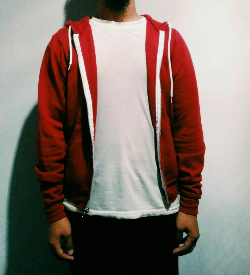 American Apparel f497 zip hoodie made in USA