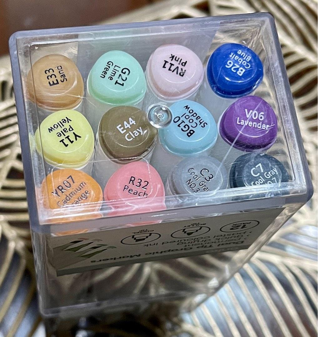 Anko 12 Pack Dual-Tip Graphic Permanent Markers, Hobbies & Toys ...