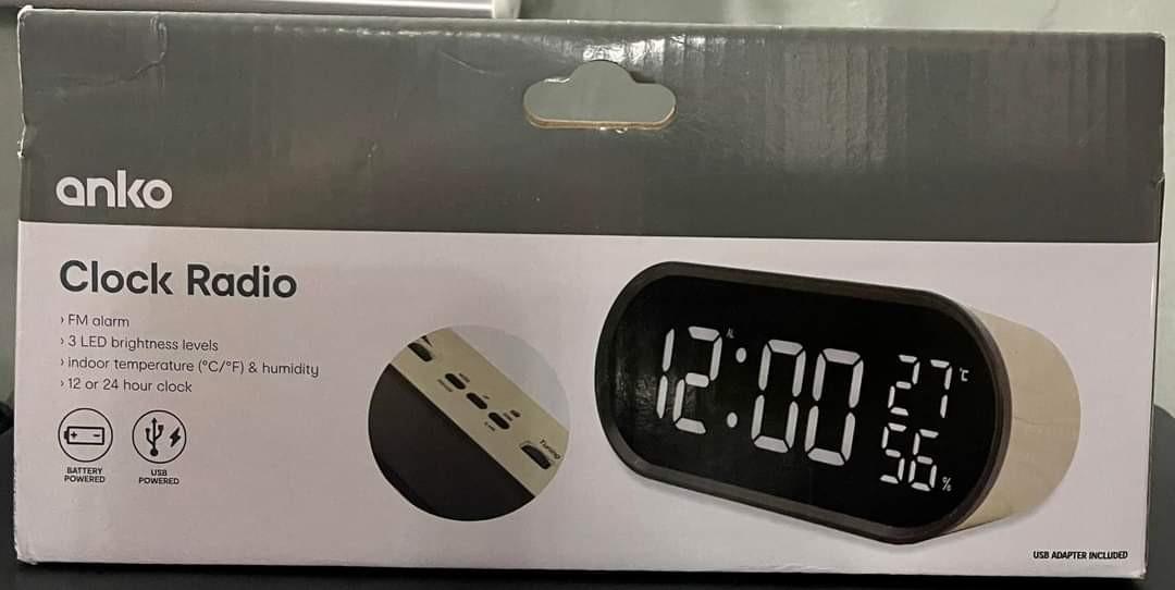 Anko Clock Radio Php, Furniture & Home Living, Home Decor, Clocks on Carousell