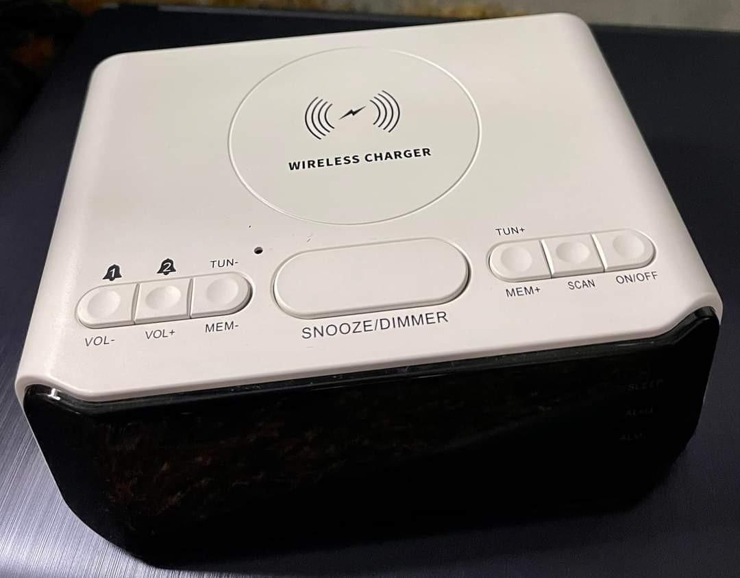Anko Clock Radio with Wireless Charging, Furniture & Home Living, Home