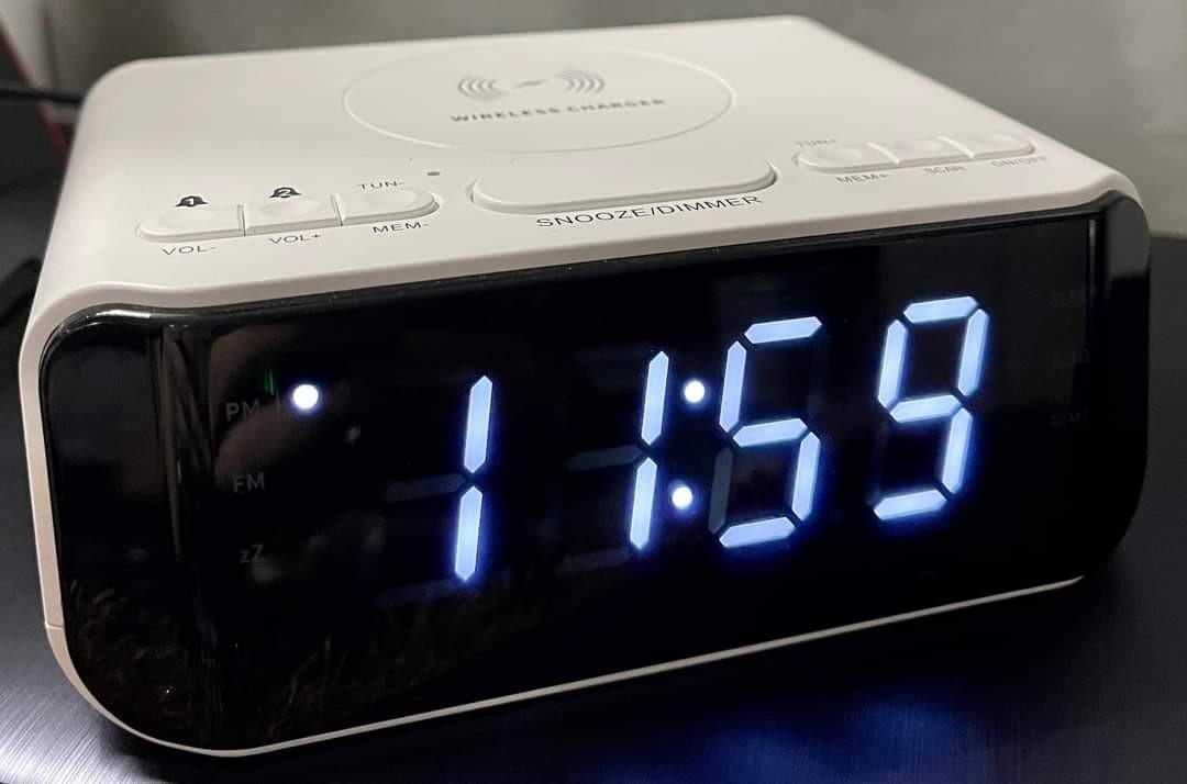 Anko Clock Radio with Wireless Charging, Furniture & Home Living, Home