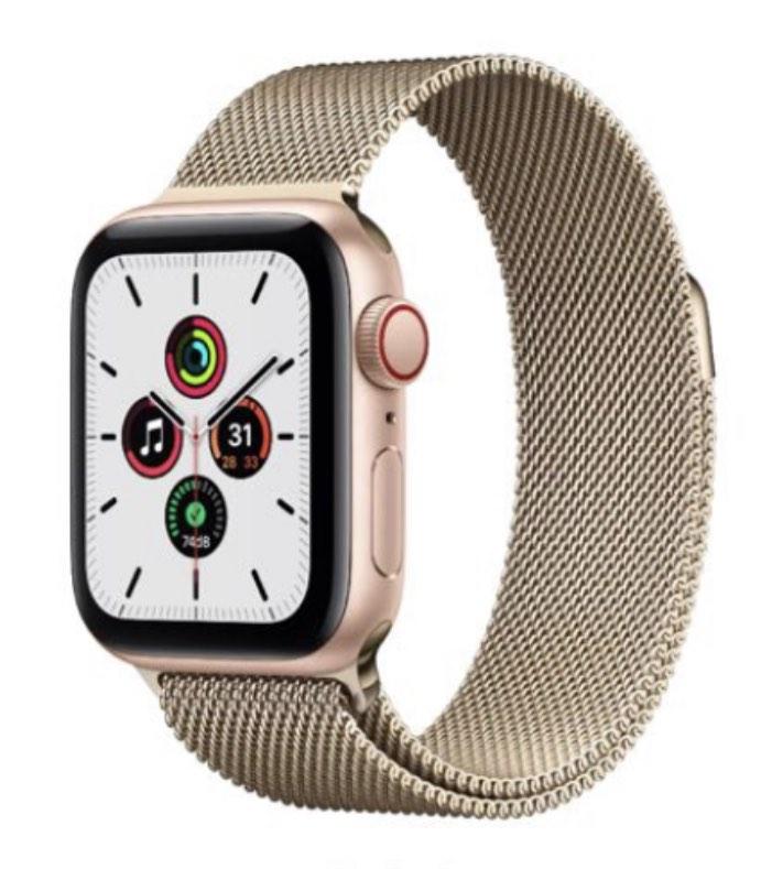 Apple Watch Series 5 Gold Aluminum Case 44mm with Gold Milanese