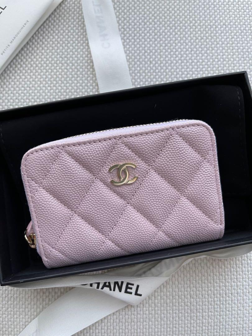 21S pink Chanel Medium Zip wallet, Luxury, Bags & Wallets on Carousell