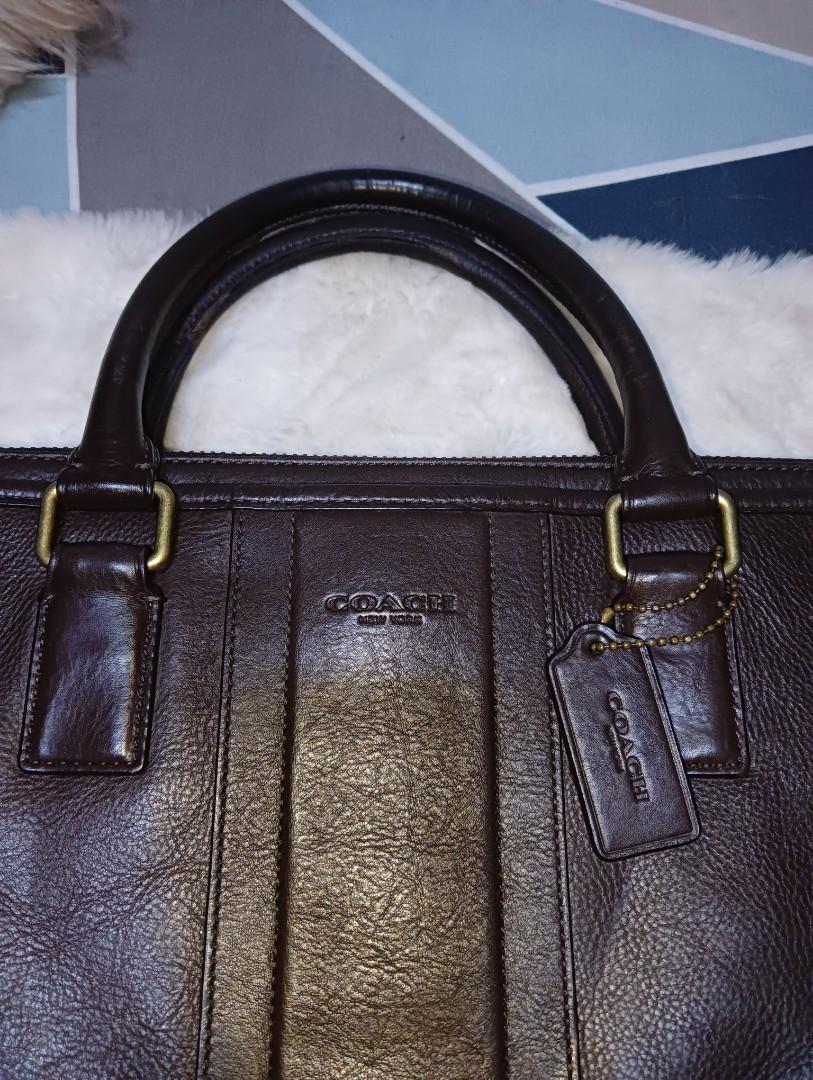 authentic coach leather laptop bag, Luxury, Bags & Wallets on Carousell