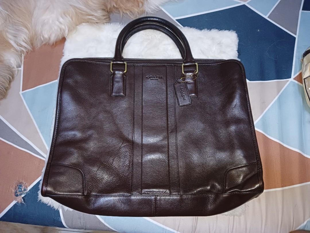 authentic coach leather laptop bag, Luxury, Bags & Wallets on Carousell