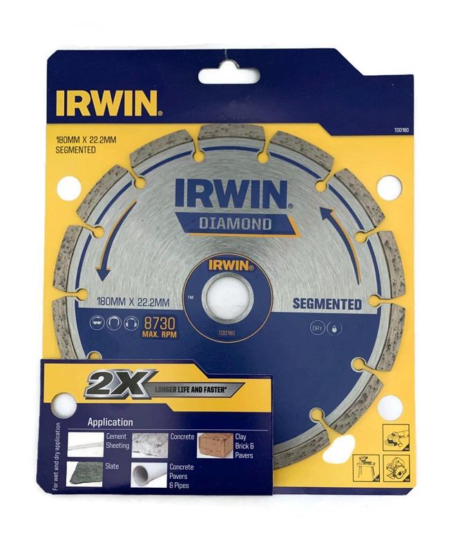 Authentic Irwin Segmented Diamond Wheel for Concrete 7 inches TDD180 ...