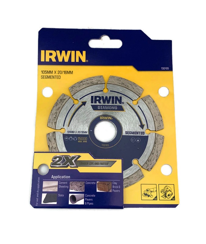 Authentic Irwin Segmented Diamond Wheel for Concrete 4 inches TDD105 ...