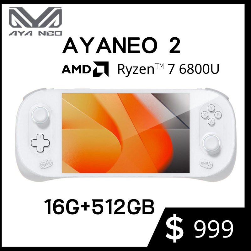 AYANEO 2 AMD RYZEN 7 6800U 16G+512G Windows 掌機, 電腦＆科技, 手提