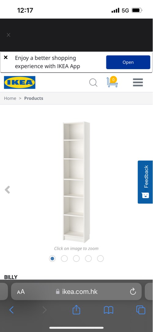 Billy Bookcase (202 x 40 x 28(depth)), 傢俬＆家居, 傢俬, 書櫃、櫃子及架 Carousell