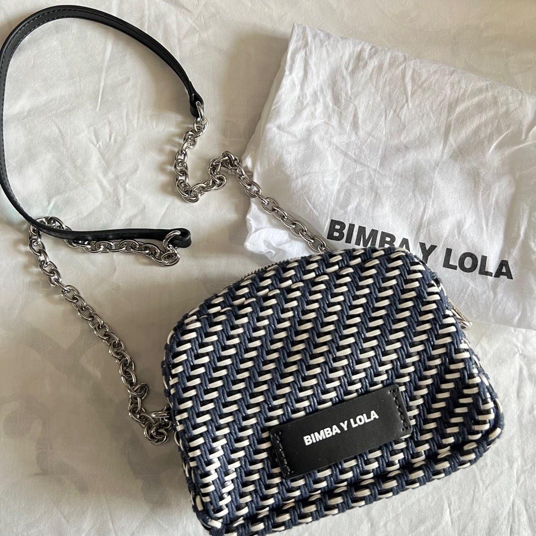 Bimba Y Lola S Black Leather Crossbody Bag