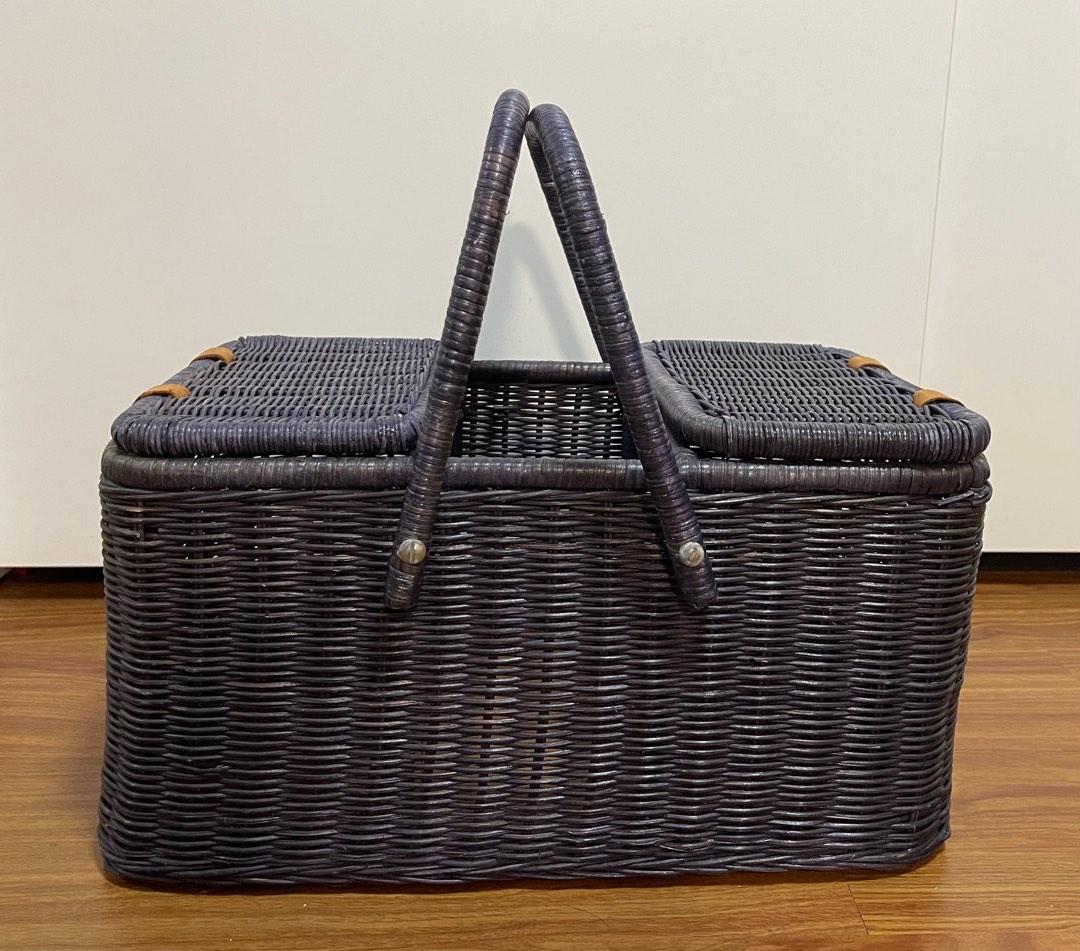 Blue picnic basket. Ikea, Furniture & Home Living, Home Improvement