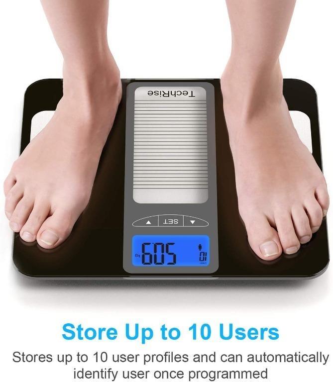 Body Fat Scale, TechRise Digital Body Fat Bathroom Scales, Smart