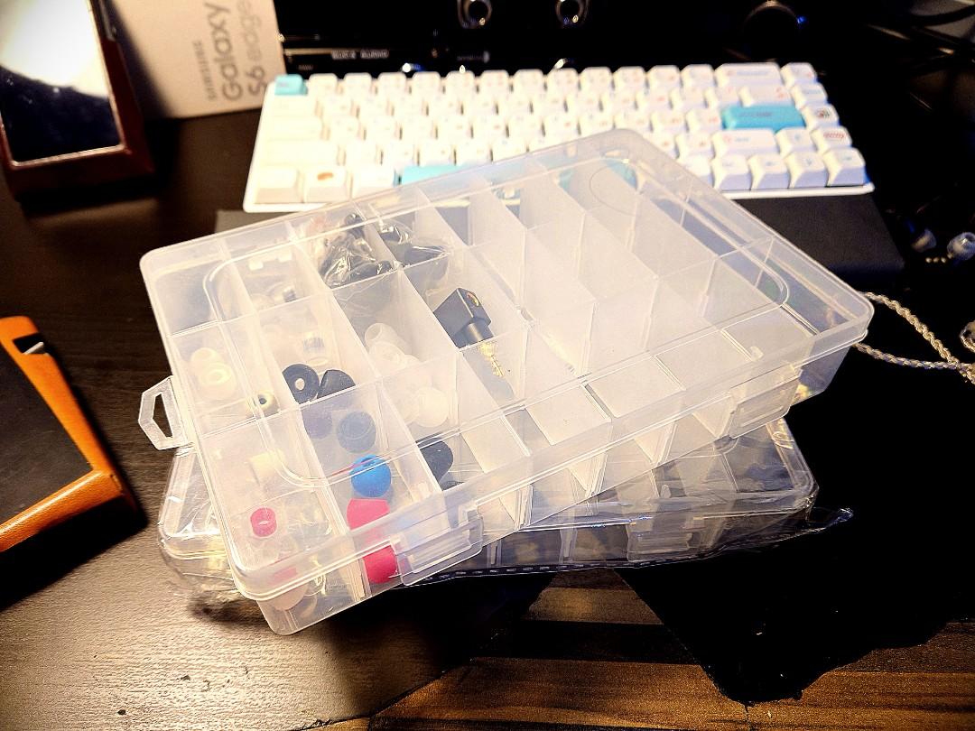 Ear Tips Storage Box for Eartips & Accessories . Earbud and audio accessory storage box ...