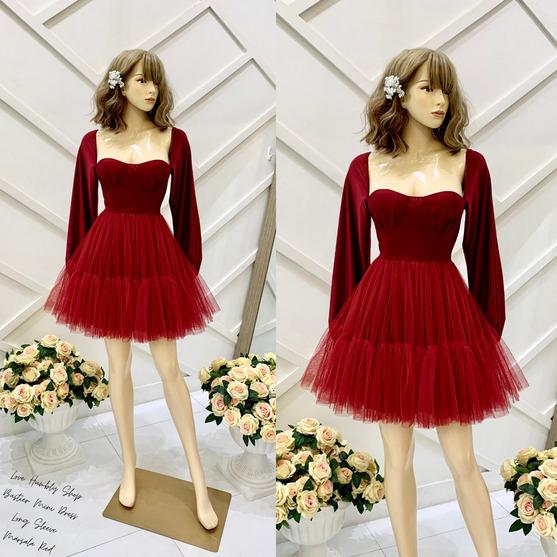 Cocktail gown with sleeves shop