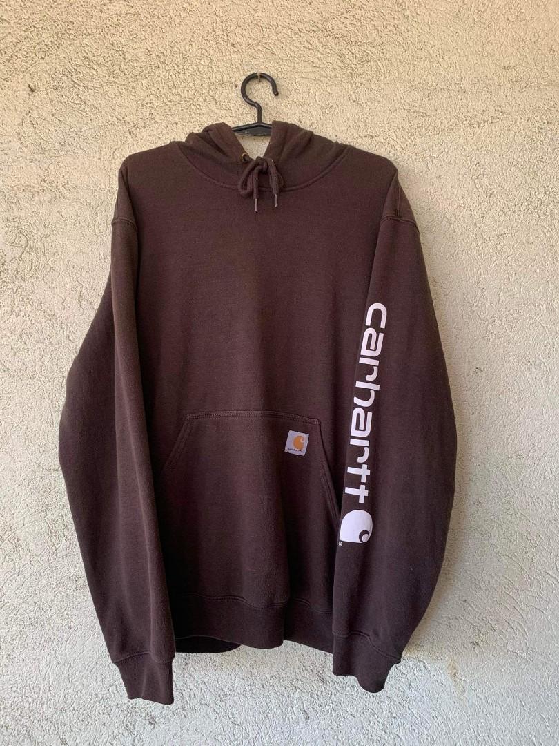 CARHARTT HOODIE DARK BROWN, Men's Fashion, Coats, Jackets and Outerwear on  Carousell