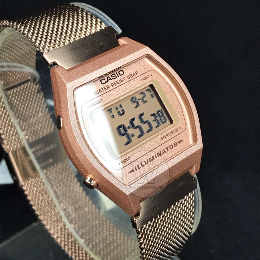 Casio B640WMR 5A Classic Rose Gold Tone Ladies Digital Dress