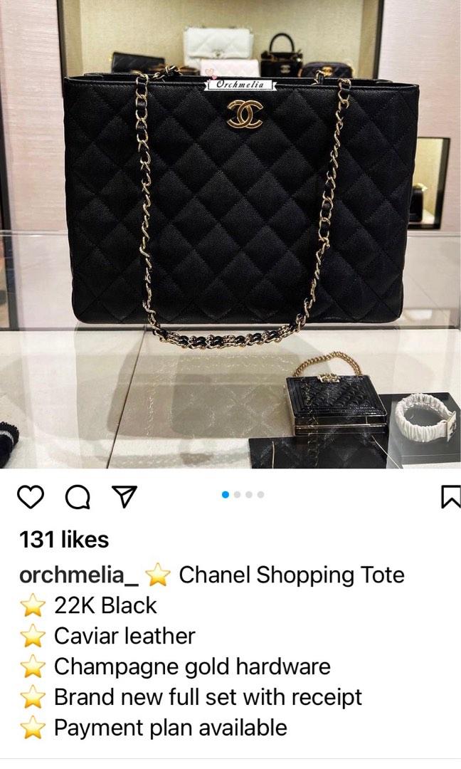 For Sale! Chanel Black Caviar Coco First Shopping Tote. The Most Popular  Tote of 22K. 