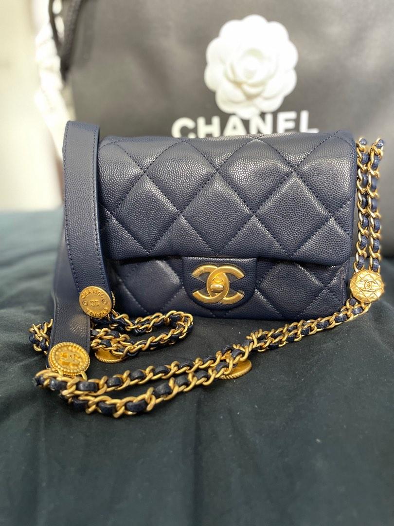 Chanel Clutch With Chain Blue